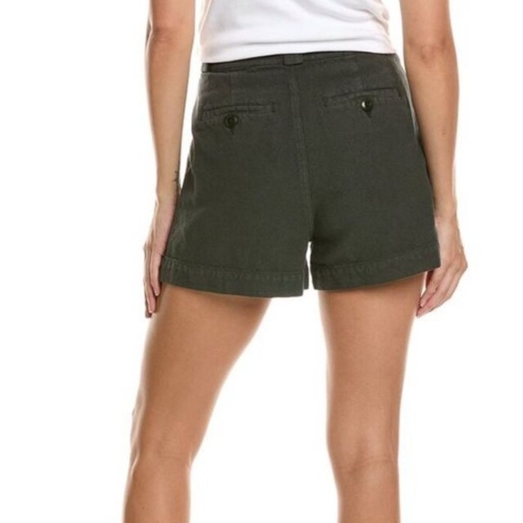 The GREAT. The Trouser Short Pleated Marsh Green 27 - Picture 9 of 9